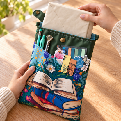 Green Blind Date With a Book Gift Set –  Reusable Book Sleeve Cover with Pockets (Copy)