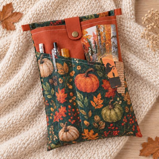Autumn Blind Date With a Book Gift Set –  Reusable Book Sleeve Cover with Pockets